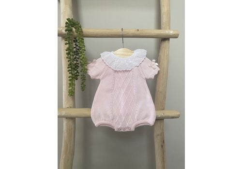 Dr.kid Roze romper met wit kraagje - Dr.Kid