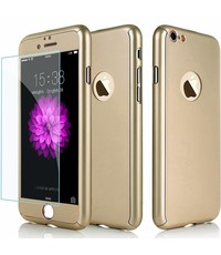 Merkloos Full Body Slim Fit 360 graden Lichtgewicht harde beschermende huid hoesje Case voor iPhone 7 Plus 5.5 inch Champagne Goud