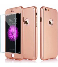 Merkloos Slim Fit 360 graden Lichtgewicht harde beschermende huid hoesje Case voor iPhone 7 4.7 Rose Goud