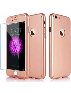 Merkloos Slim Fit 360 graden Lichtgewicht harde beschermende huid hoesje Case voor iPhone 7 4.7 Rose Goud