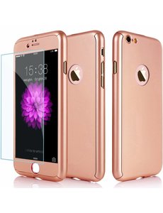 Merkloos Slim Fit 360 graden Lichtgewicht harde beschermende huid hoesje Case voor iPhone 7 Plus 5.5 inch Rose Goud