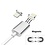 Merkloos Magnetisch 1 meter data oplader en Lightning kabel voor iPhone 7 / 7 Plus / iPhone 6 / 6 Plus / 6S / 6S Plus / iPhone 5 / iPhone 5C / iPhone 5S / iPad Series sliver