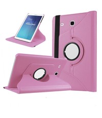 Merkloos Samsung Galaxy Tab A 9,7 inch SM-T550 Tablet Case met 360 draaistand cover hoesje - Licht Roze