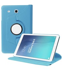 Merkloos Samsung Galaxy Tab E 9.6 inch SM - T560 / T561 Tablet Case met 360° draaistand cover hoesje - Blauw