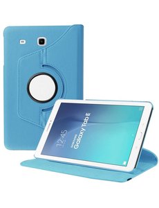 Merkloos Samsung Galaxy Tab E 9.6 inch SM - T560 / T561 Tablet Case met 360° draaistand cover hoesje - Blauw