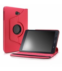 Merkloos Samsung Galaxy Tab A 10,1 SM T580 / T585 Tablet Case met 360° draaistand cover hoesje - Rood