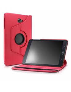 Merkloos Samsung Galaxy Tab A 10,1 SM T580 / T585 Tablet Case met 360° draaistand cover hoesje - Rood