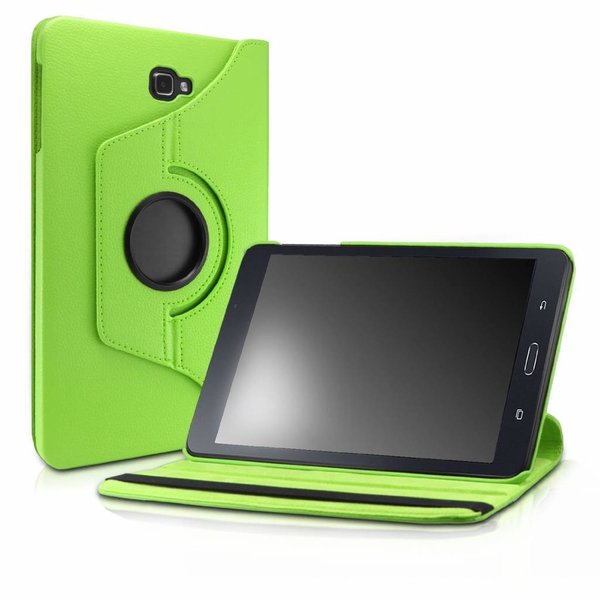 Merkloos Samsung Galaxy Tab A 10,1 SM T580 / T585 Tablet Case met 360° draaistand cover hoesje - Groen