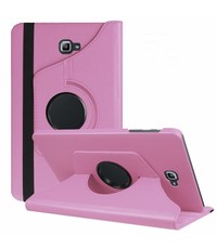 Merkloos Samsung Galaxy Tab A 10,1 SM T580 / T585 Tablet Case met 360° draaistand cover hoesje - Licht Roze