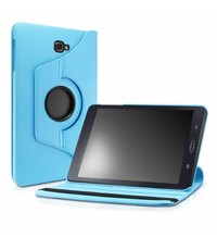 Merkloos - Samsung Galaxy Tab A 10,1 SM T580 / T585 Tablet Case met 360° draaistand cover hoesje - Licht Blauw