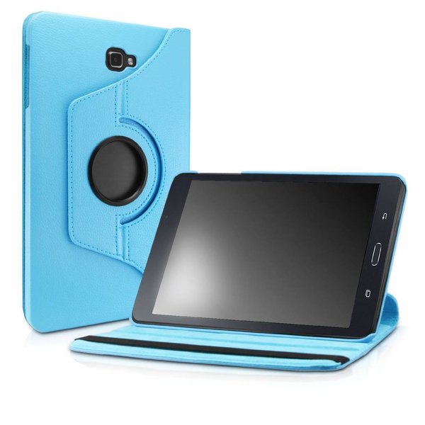 Merkloos - Samsung Galaxy Tab A 10,1 SM T580 / T585 Tablet Case met 360° draaistand cover hoesje - Licht Blauw