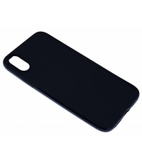 Merkloos Zwart Soft Siliconen TPU Hoesje iPhone X / Xs