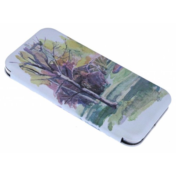 Merkloos Bos Design Shell Suit Kunstleder Hoesje iPhone 8 / 7