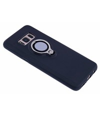 Nuoku Nuoku Zwart Magnetic Auto & Ring houder TPU Hoesje Samsung Galaxy S8