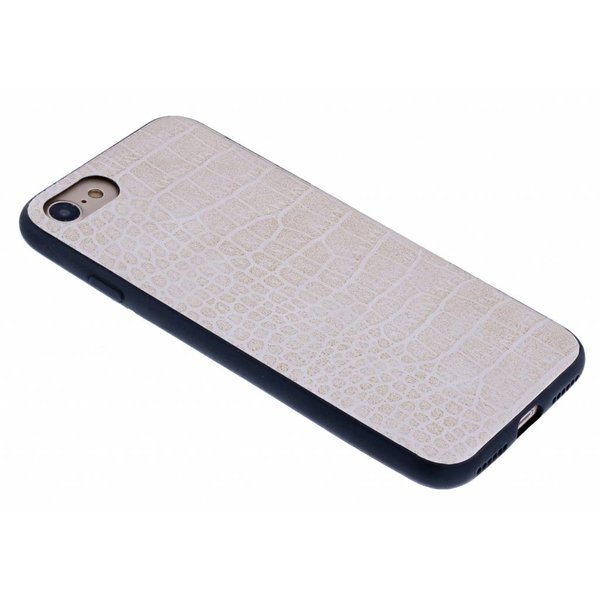 Merkloos Beige Krokodil Design Hard Case Back Cover Hoesje iPhone 8 / 7