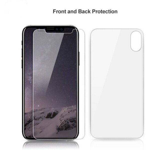 Merkloos Clear Tempered Glass Voor en Achter iPhone X / Xs