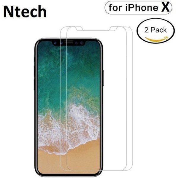 Merkloos 2 pack Screenprotector / Anti-Scratch Tempered Glass  (0.3mm) iPhone X / Xs