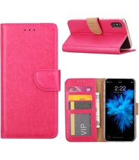 Merkloos Pink Portemonnee Hoesje / Book Case iPhone X / Xs (10)