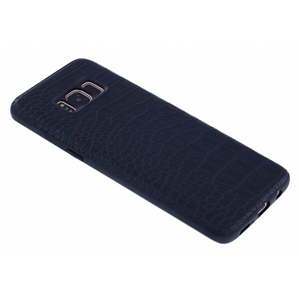 Merkloos Zwarte Krokodil Hard Case Back Cover Hoesje Samsung Galaxy S8 Plus