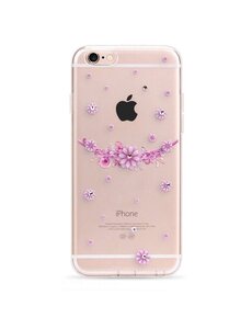 OU case OU Case 3D Roze Kleine Bloem Met Studs Hoesje voor de iPhone 6 / 6S
