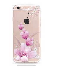 OU case OU Case 3D Roze Bloem Met Studs Hoesje iPhone 6 / 6S Plus