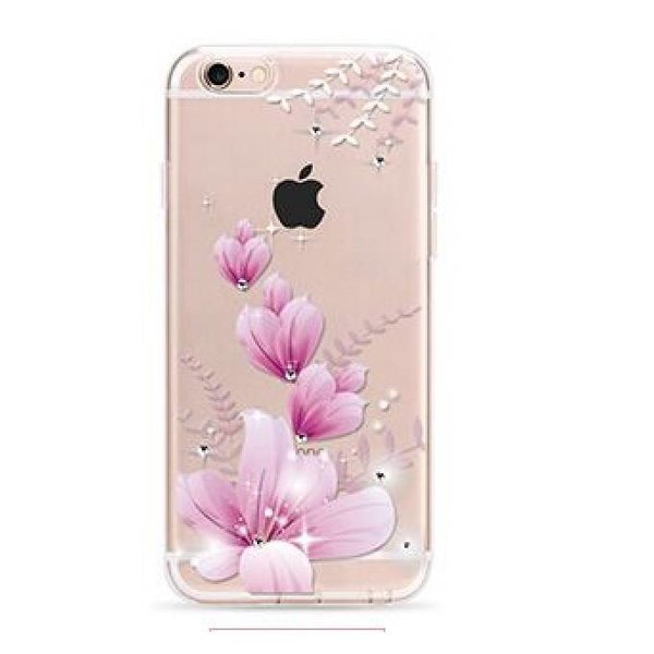 OU case OU Case 3D Roze Bloem Met Studs Hoesje Geschikt voor iPhone 6 / 6S Plus