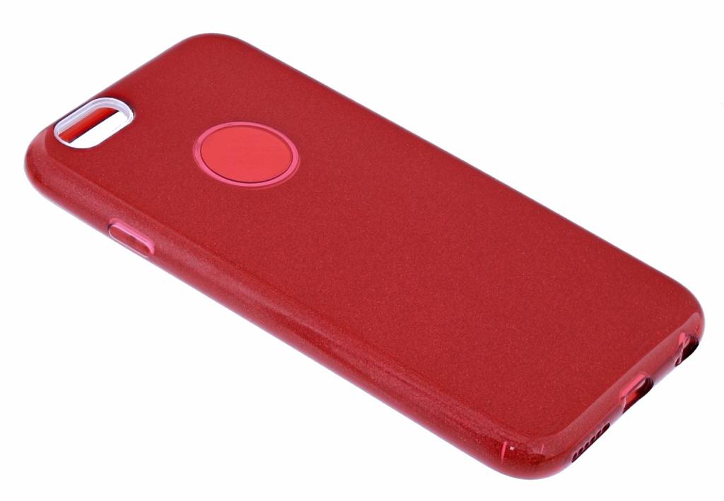 Klaar Overstijgen Skim Rood Glitter TPU Hoesje iPhone 6 / 6S - Phonecompleet.nl