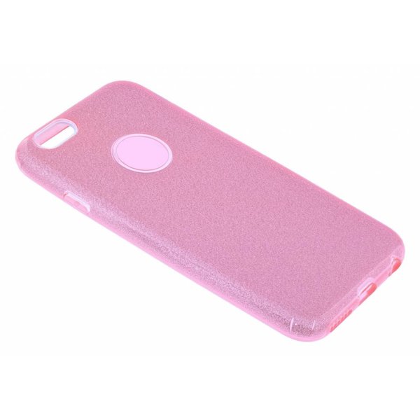 Merkloos Roze Glitter TPU Hoesje iPhone 6 / 6S