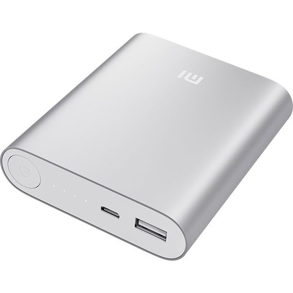 Xiaomi 10400mAh USB Powerbank (Silver) met MicroUSB kabel