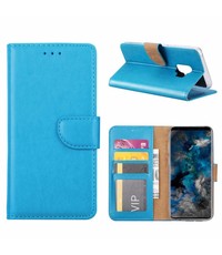 Merkloos Samsung Galaxy S9 Booktype / Portemonnee TPU Lederen Hoesje Blauw