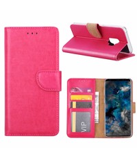 Merkloos Samsung Galaxy S9 Booktype / Portemonnee TPU Lederen Hoesje Roze