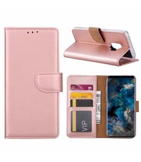 Merkloos Samsung Galaxy S9 Booktype / Portemonnee TPU Lederen Hoesje Rose Goud