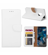 Merkloos Samsung Galaxy S9 Booktype / Portemonnee TPU Lederen Hoesje Wit