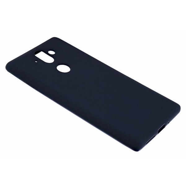 Merkloos Nokia 9 Case Zwart TPU Hoesje Matte Finish Slim Profile