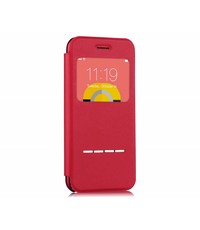 Devia Devia Rood TPU & Kunststof Window Viewer Flip Cover Hoesje iPhone 6 / 6S