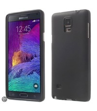 Merkloos Samsung Galaxy Note 4 - Back Case Hoesje Siliconen Zwart