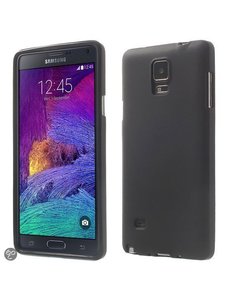 Merkloos Samsung Galaxy Note 4 - Back Case Hoesje Siliconen Zwart