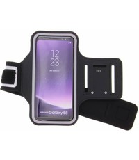 Merkloos Universele Zwart Sportarmband met Sleuterhouder Samsung Galaxy S9 / S8 / A8 (2018)