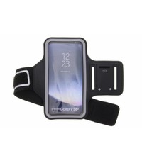 Merkloos Universele Zwart Sportarmband met Sleuterhouder voor de Samsung Galaxy S9 Plus / S8 Plus / A8 Plus (2018) / S7 Edge