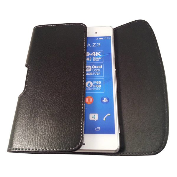 Merkloos Xperia Z3 Riem holster case hoesje