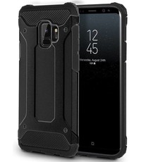 Merkloos Samsung Galaxy S9 Zwart Heavy Duty Protection Hoesje