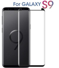 Merkloos Samsung Galaxy S9 Zwart Premium Curved 3D Tempered Glass