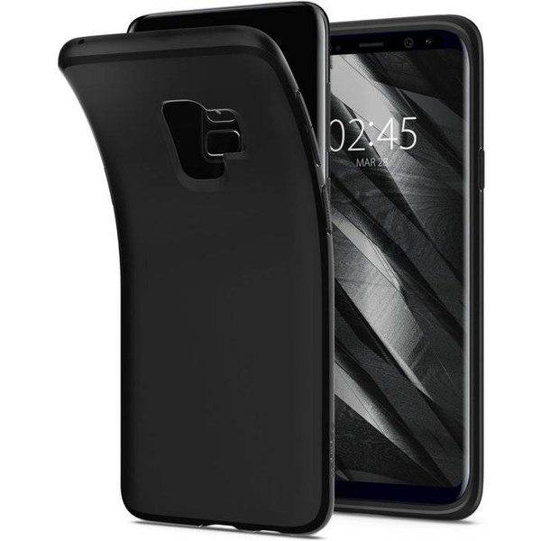 Merkloos Samsung Galaxy S9 Case Zwart TPU Hoesje Matte Finish Slim Profile