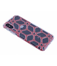 Merkloos iPhone X / Xs Design Rood Hard Case TPU Hoesje