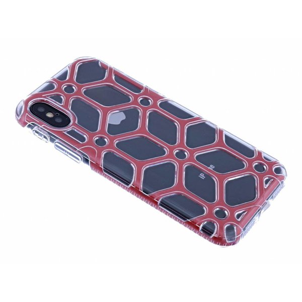 Merkloos iPhone X / Xs Design Rood Hard Case TPU Hoesje