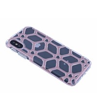 Merkloos iPhone X / Xs Design Rose Goud Hard Case TPU Hoesje