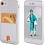 Merkloos Nuoku Zilver Back Cover Hoesje Carbon Print Met Cardslot iPhone 8 / 7