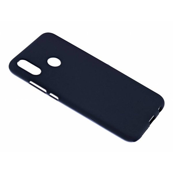 Merkloos Huawei P20 Lite Case Zwart TPU Hoesje Matte Finish Slim Profile