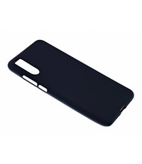 Merkloos Huawei P20 Case Zwart TPU Hoesje Matte Finish Slim Profile