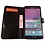 Merkloos Samsung Galaxy Note 4 wallet boek leather Case hoesje Zwart